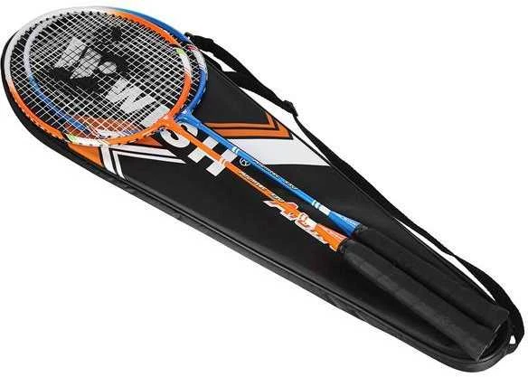 ALUMTEC 330K BADMINTON RAKETĖS RINKINYS MĖLYNAS + ORANŽINĖS NORĖJIMAS