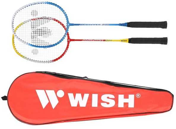ALUMTEC 366K BADMINTONO RAKETŲ RINKINYS RAUDONAS+GELTONAS, MĖLYNAS+Baltas Wish