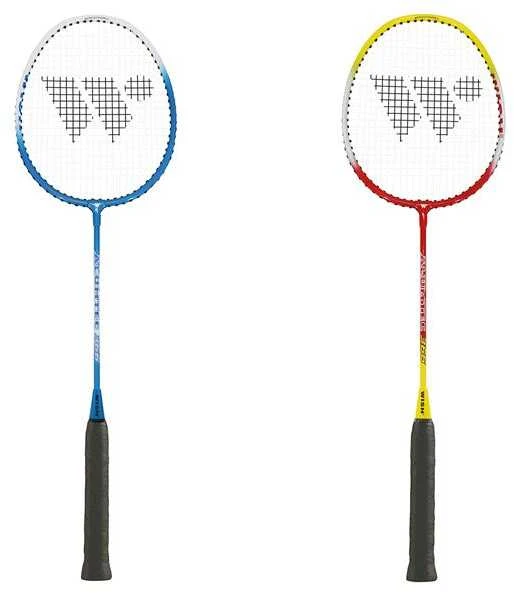 ALUMTEC 366K BADMINTONO RAKETŲ RINKINYS RAUDONAS+GELTONAS, MĖLYNAS+Baltas Wish