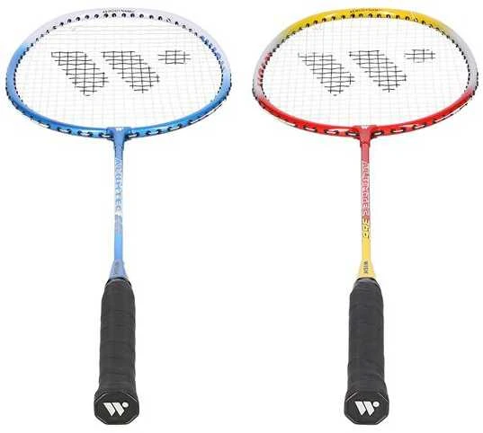 ALUMTEC 366K BADMINTONO RAKETŲ RINKINYS RAUDONAS+GELTONAS, MĖLYNAS+Baltas Wish