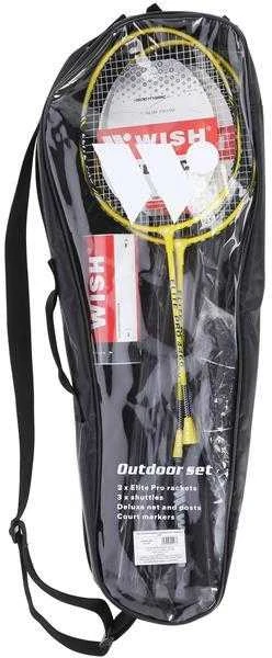 ALUMTEC 4466 GELTONAS BADMINTONO RINKINYS 2 Vnt. + langinės 3 Vnt.