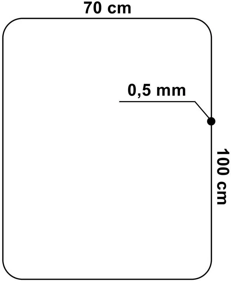 Apsauginis kilimėlis po foteliu 70x100cm 0,5 mm