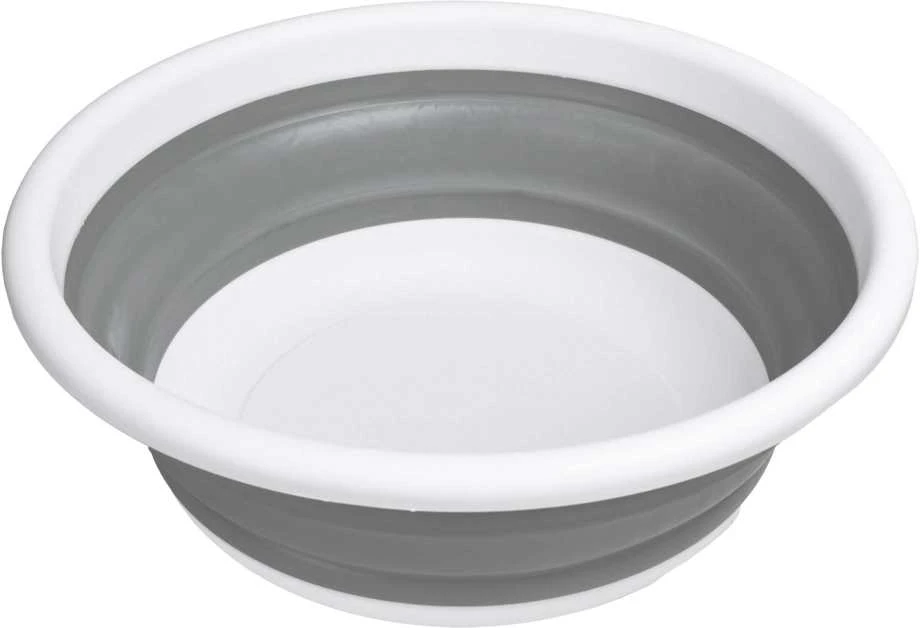 Apvalus dubuo 37 cm baltas ir pilkas ELBA COMPACT 9 litrai