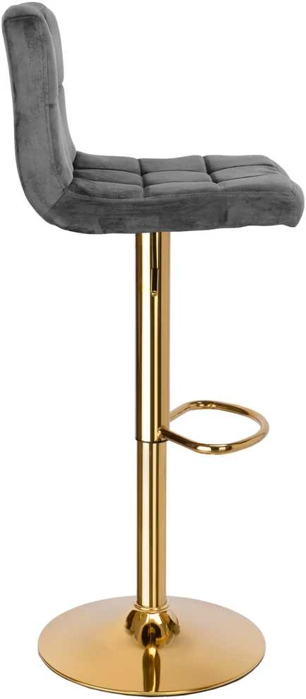 Arako Gold grafito aksominė baro kėdė