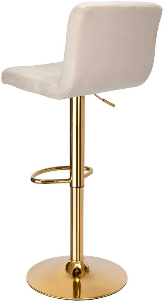 Arako Gold rusvai gelsvas Velvet baro kėdė