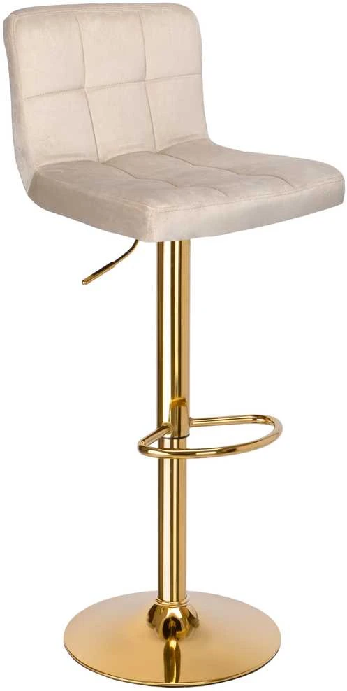 Arako Gold rusvai gelsvas Velvet baro kėdė
