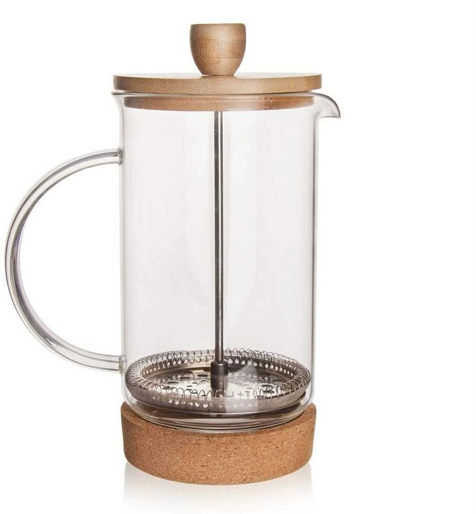 Arbatinukas infuzinis, stiklinis ąsotis su stūmokliu, kavai, arbatai, žolelėms, 0,4 l