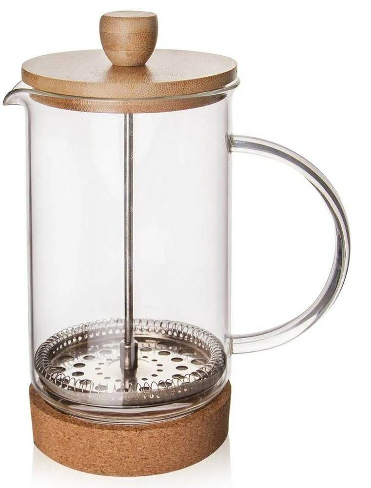 Arbatinukas infuzinis, stiklinis ąsotis su stūmokliu, kavai, arbatai, žolelėms, 1 l