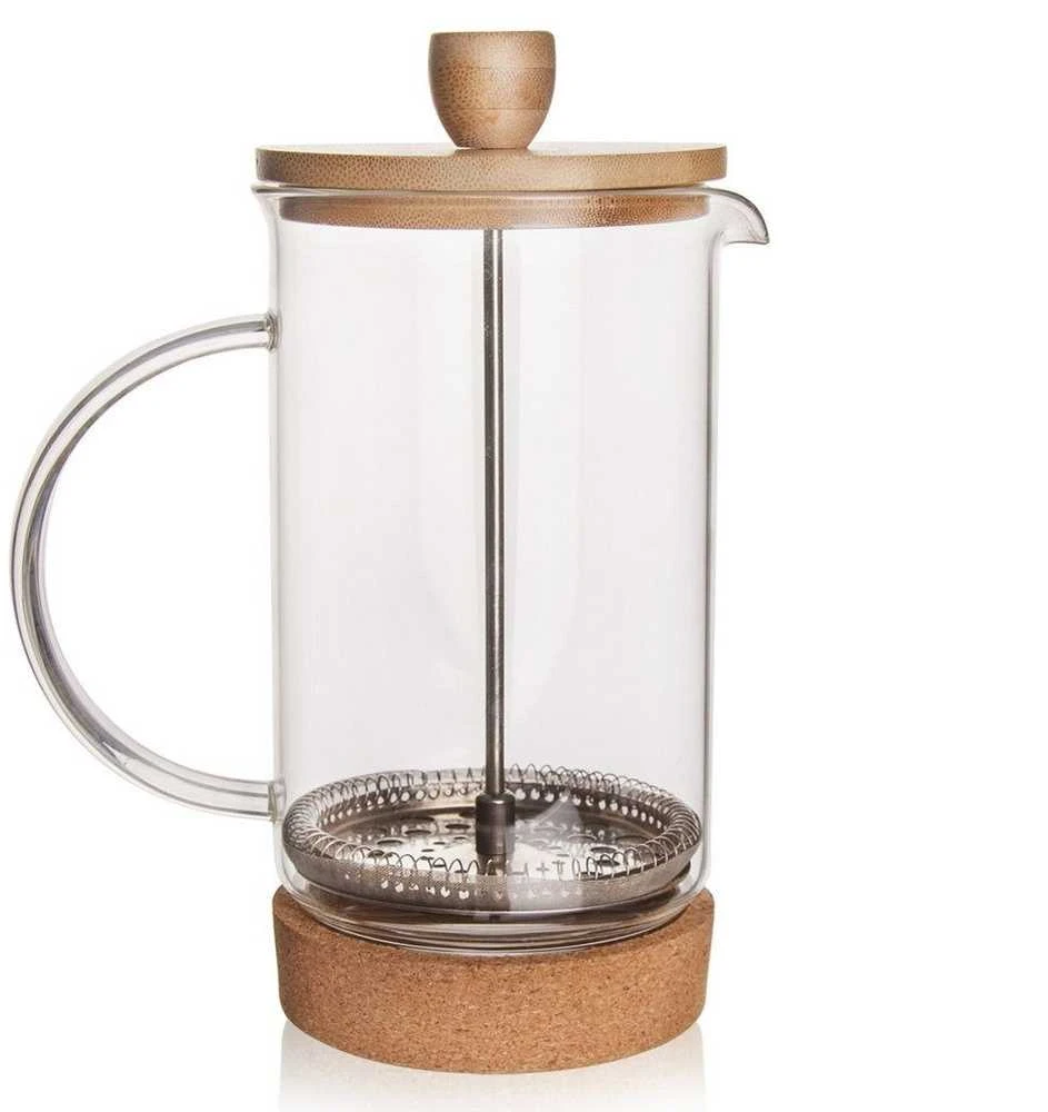 Arbatinukas infuzinis, stiklinis ąsotis su stūmokliu, kavai, arbatai, žolelėms, 0,75 l