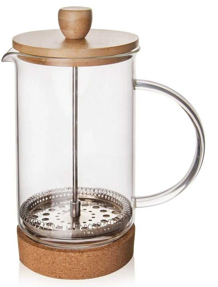 Arbatinukas infuzinis, stiklinis ąsotis su stūmokliu, kavai, arbatai, žolelėms, 0,75 l
