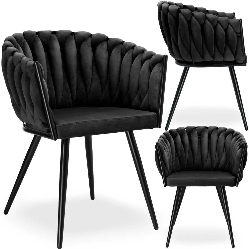 ASTON VELVET austinė aksominė kėdė, juoda