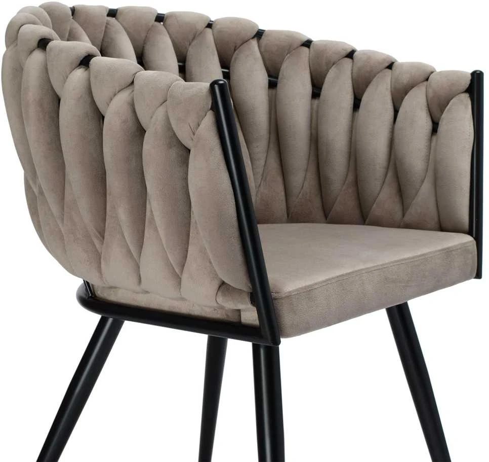 ASTON VELVET taupe austinė aksominė kėdė