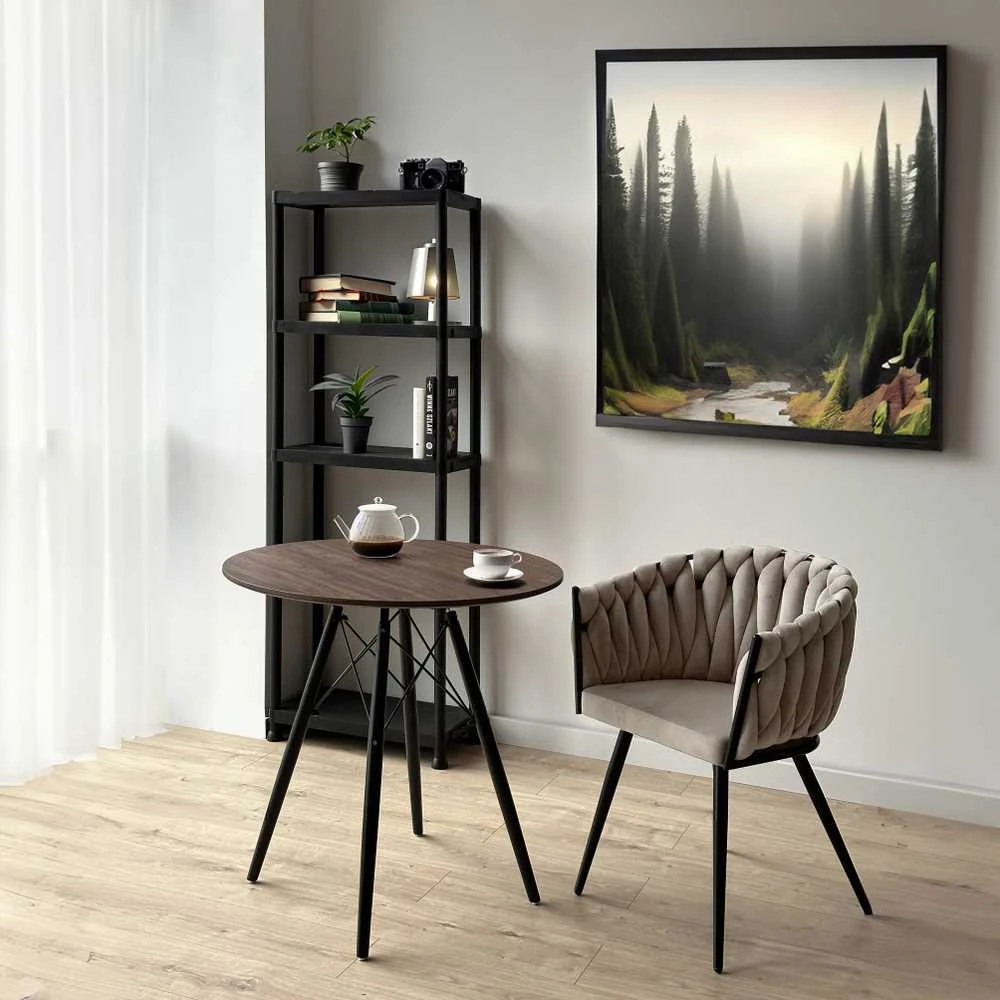 ASTON VELVET taupe austinė aksominė kėdė