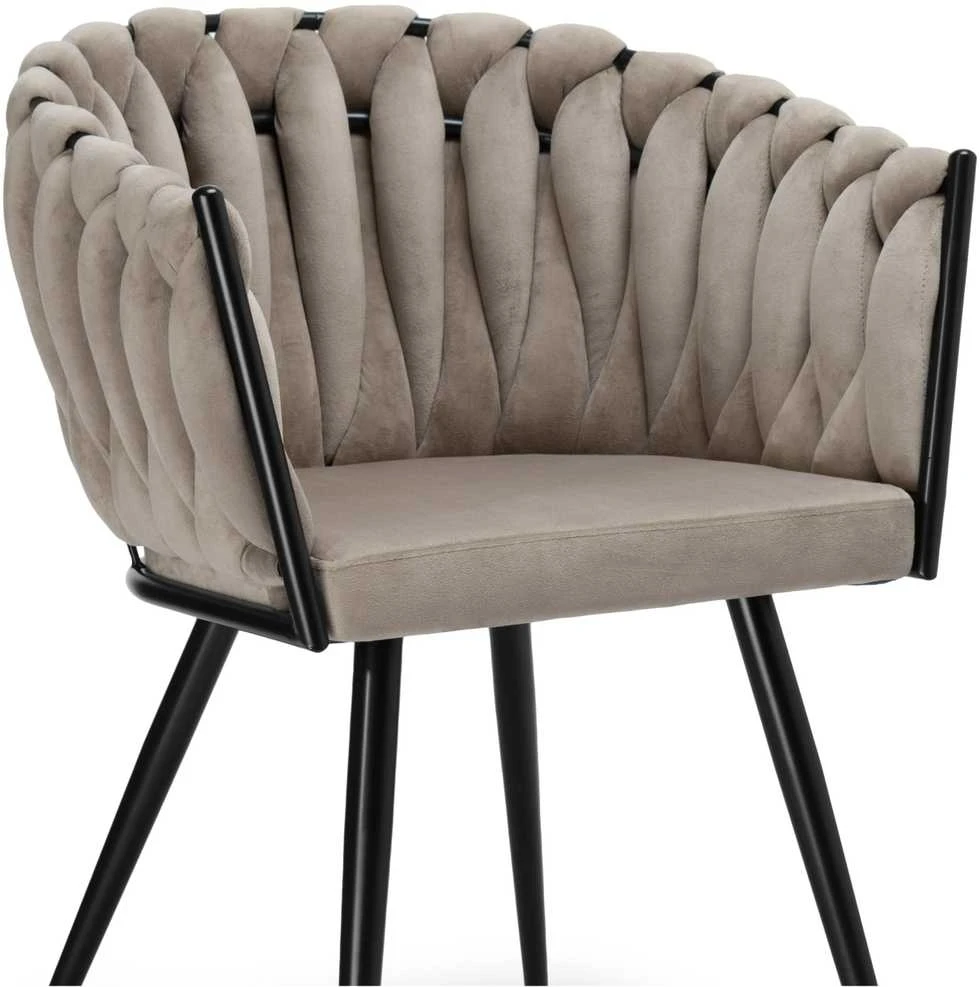 ASTON VELVET taupe austinė aksominė kėdė