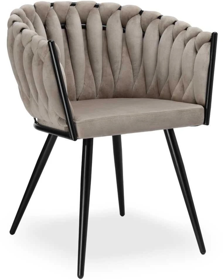 ASTON VELVET taupe austinė aksominė kėdė