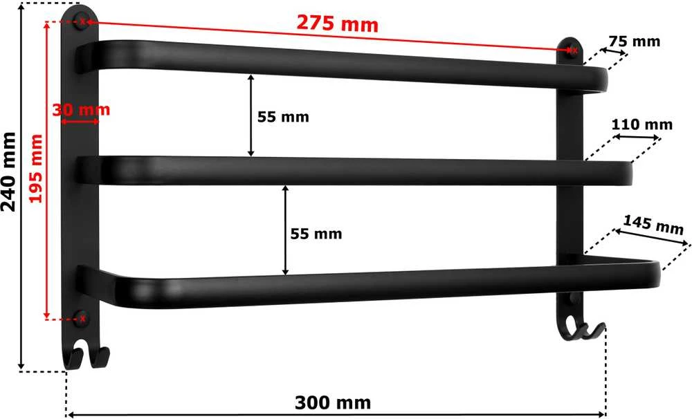 Athos kabykla 30 cm juoda palėpė