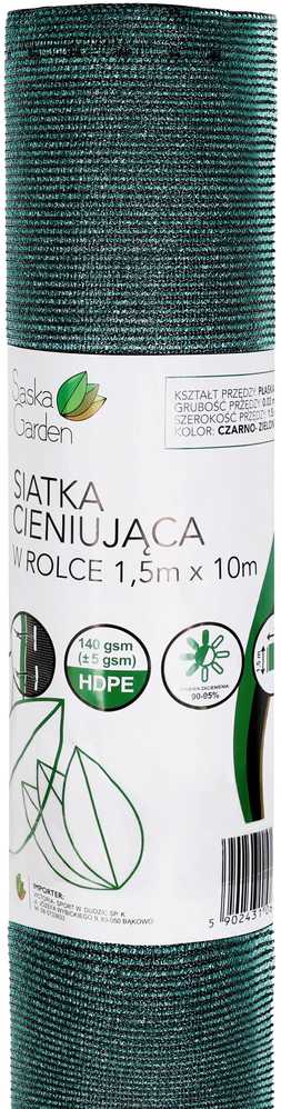 ATŠESINYS TINKLAS 140G/M2 1.5X10M TAMSIAI ŽALIA