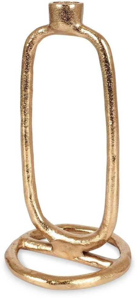 Auksinis aliuminio žvakių laikiklis ilgai žvakei, 24 cm