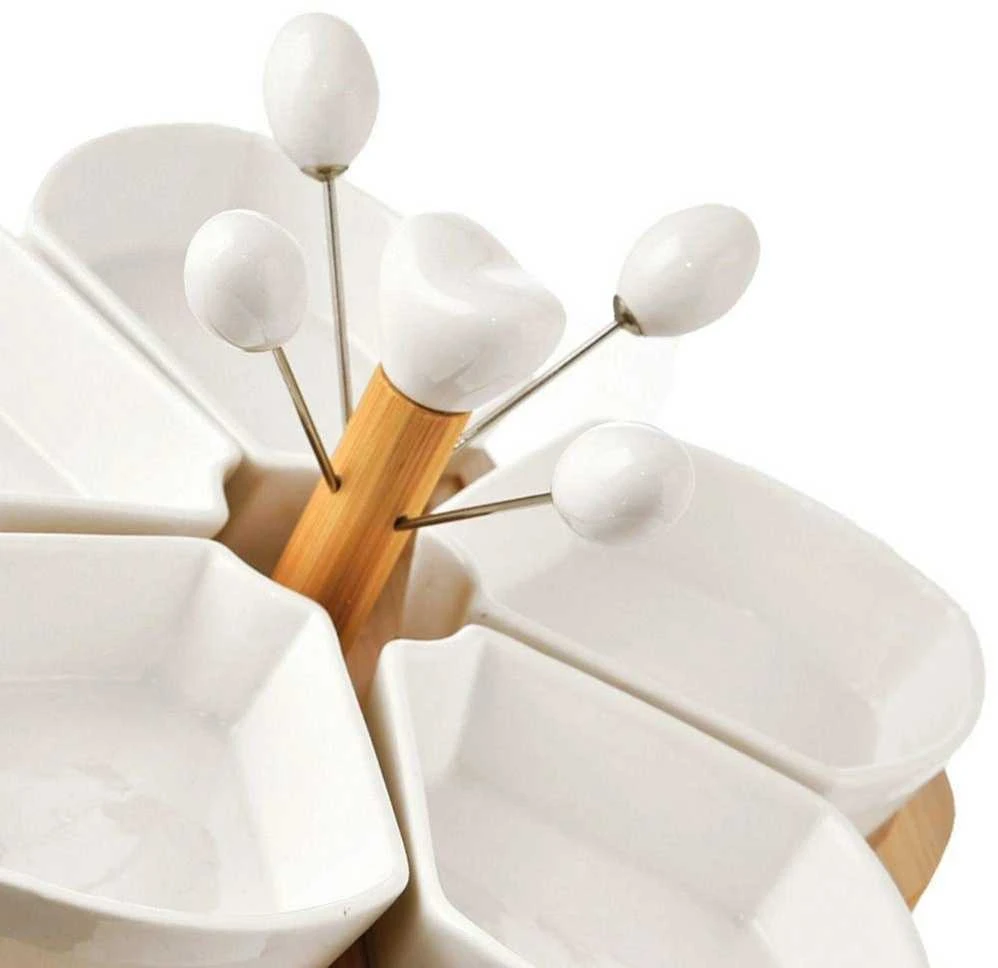 Baltos porcelianinės užkandžių dubenys WHITELINE 28,5 cm 10 vnt.