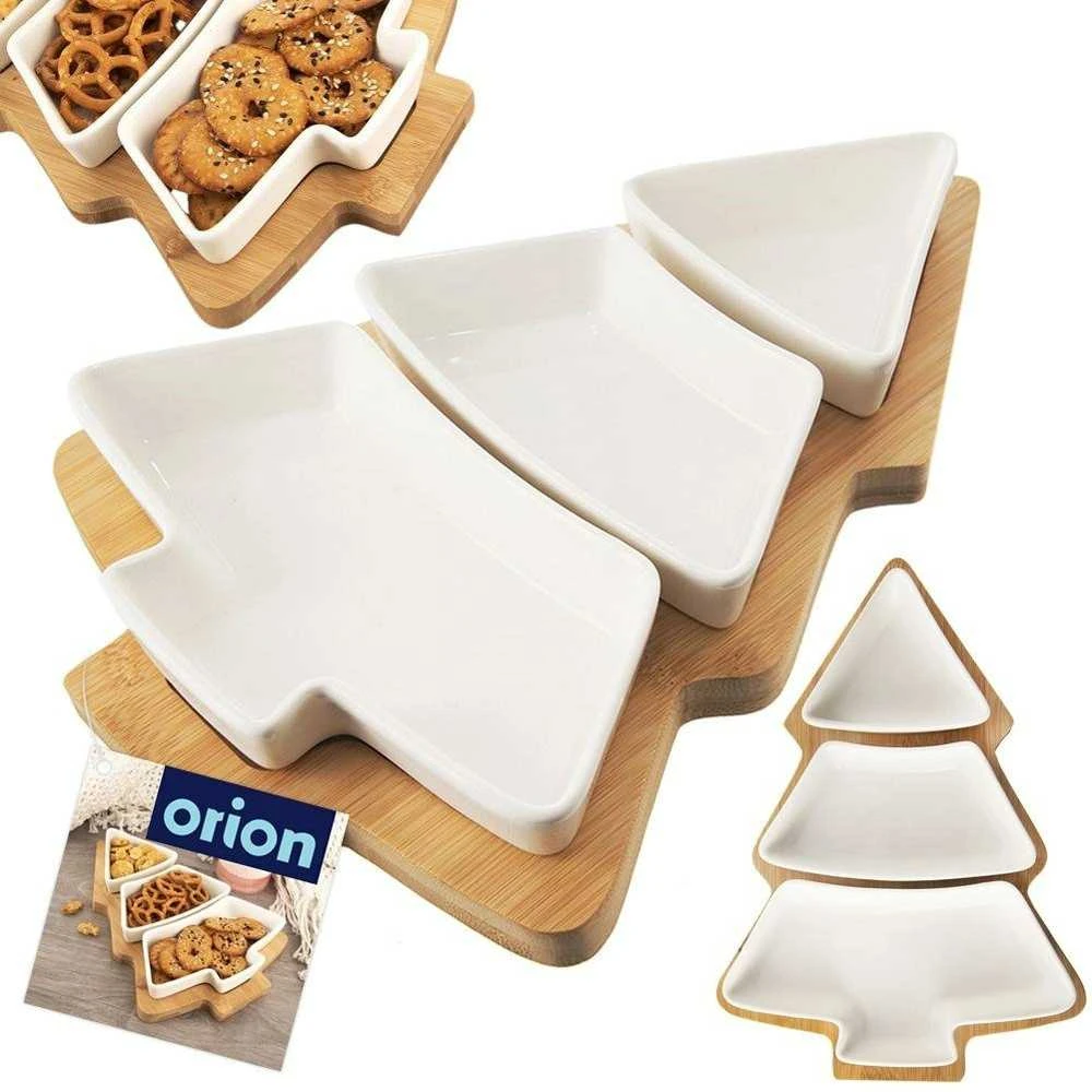 Baltos porcelianinės užkandžių dubenys WHITELINE 28 cm 4 vnt.
