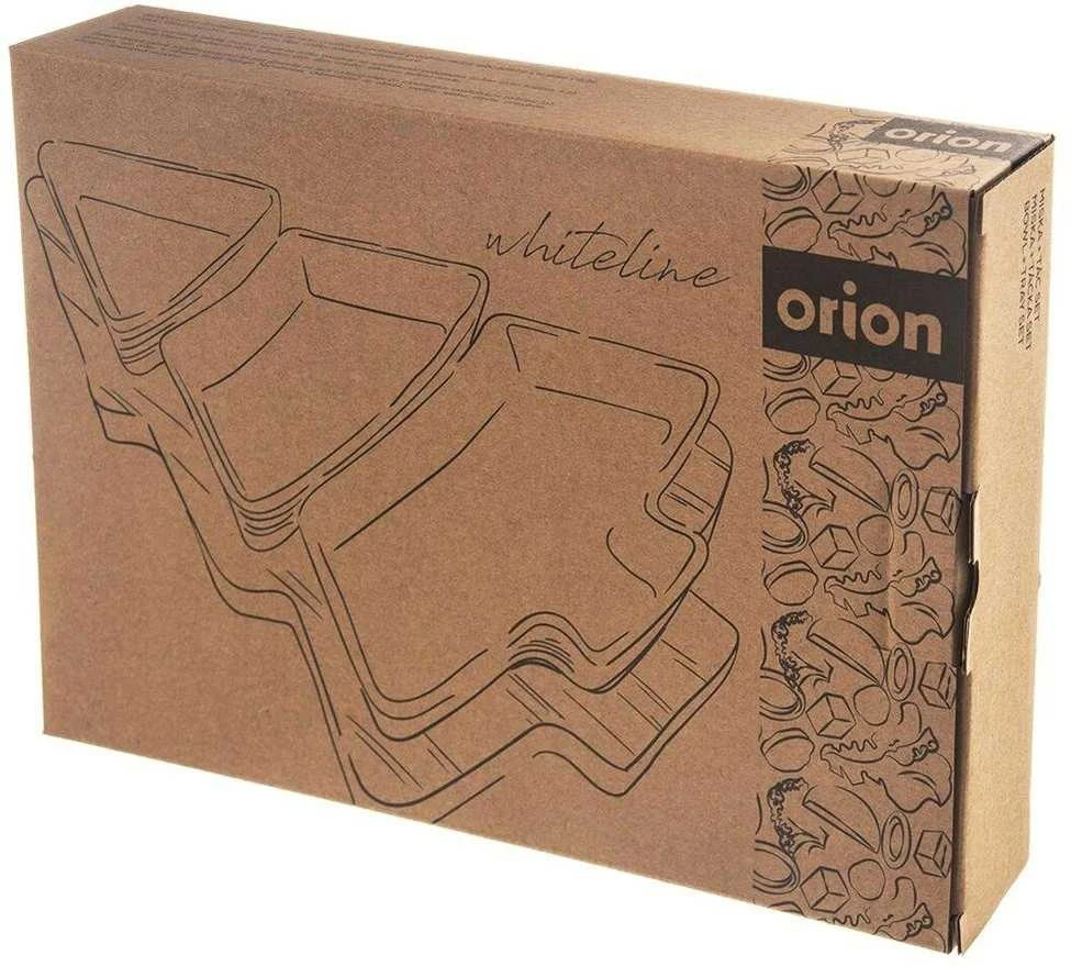 Baltos porcelianinės užkandžių dubenys WHITELINE 28 cm 4 vnt.