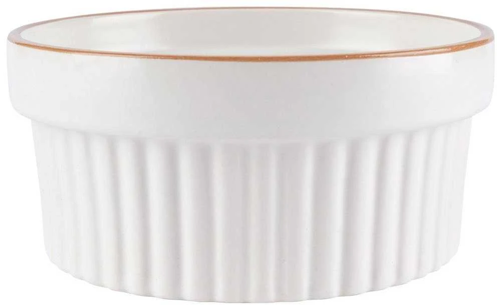 Baltos spalvos porcelianiniai kepimo dubenys, 2 vnt., 275 ml
