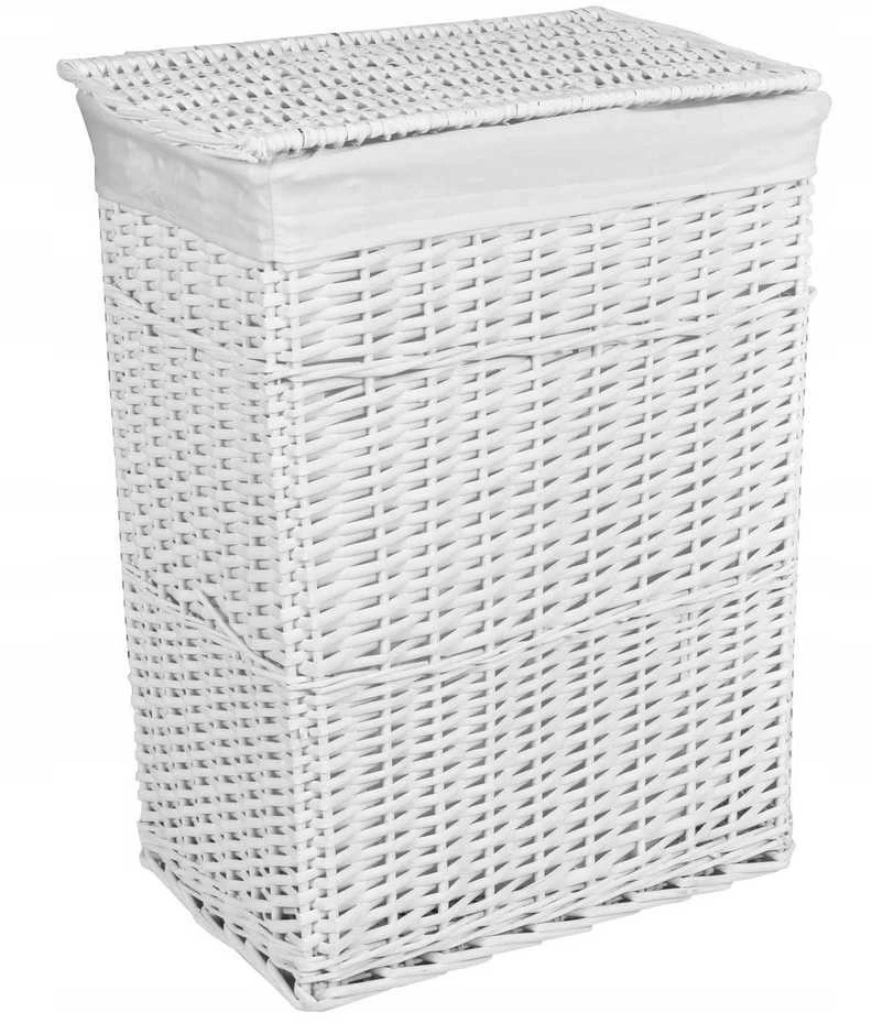 Baltų pintų krepšelių rinkinys 72 l ir 114 l
