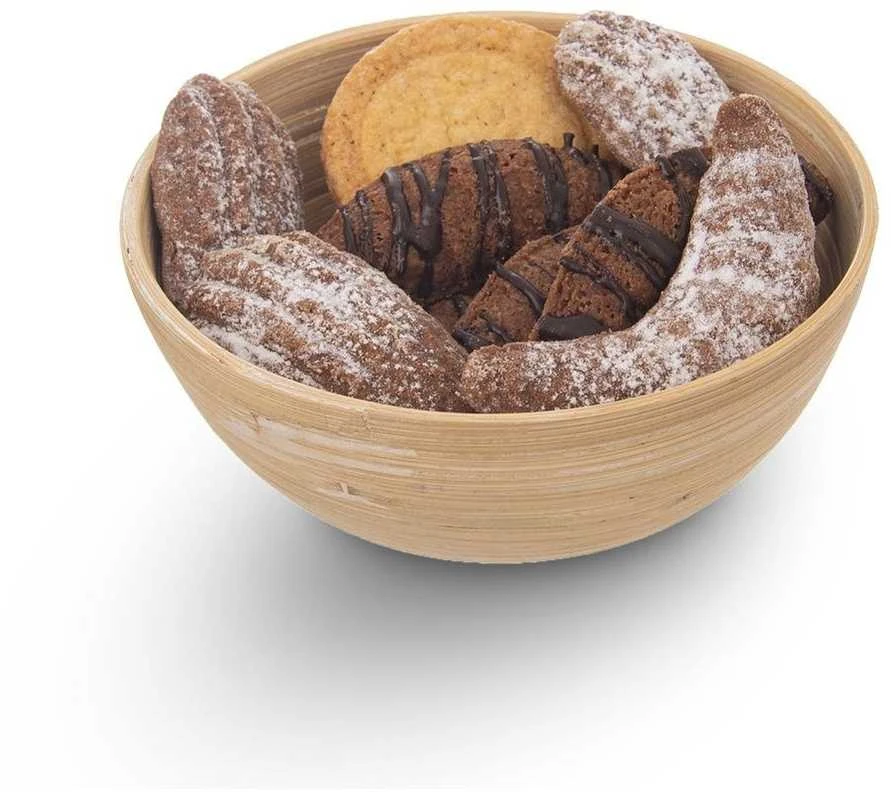 Bambukinis dubuo vaisiams ir daržovėms medinis 14 cm