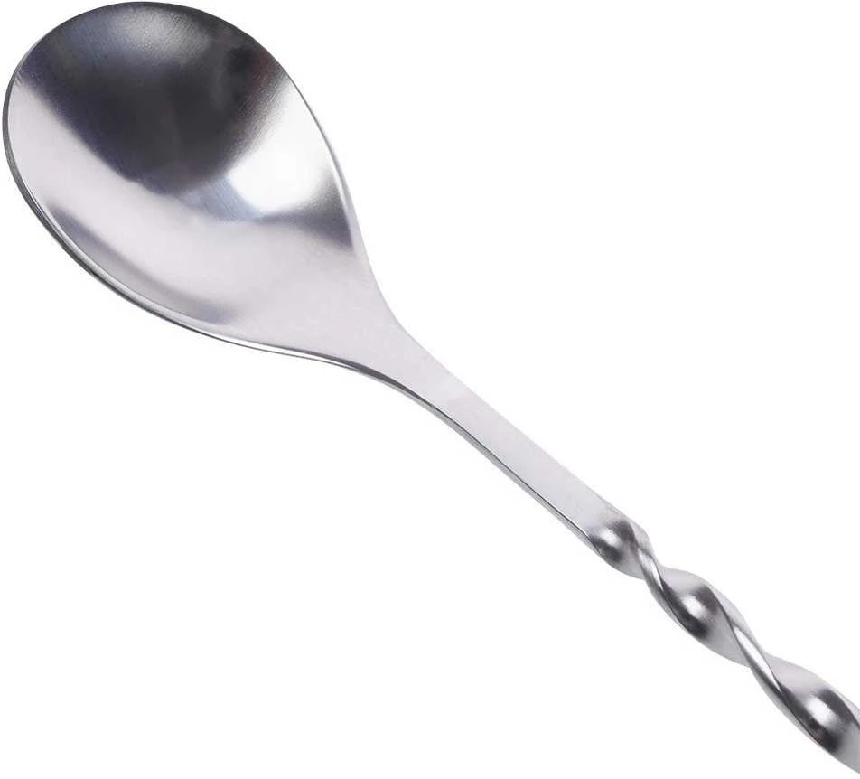 Barmeno šaukštas gėrimams ir kokteiliams, plieno, 28 cm