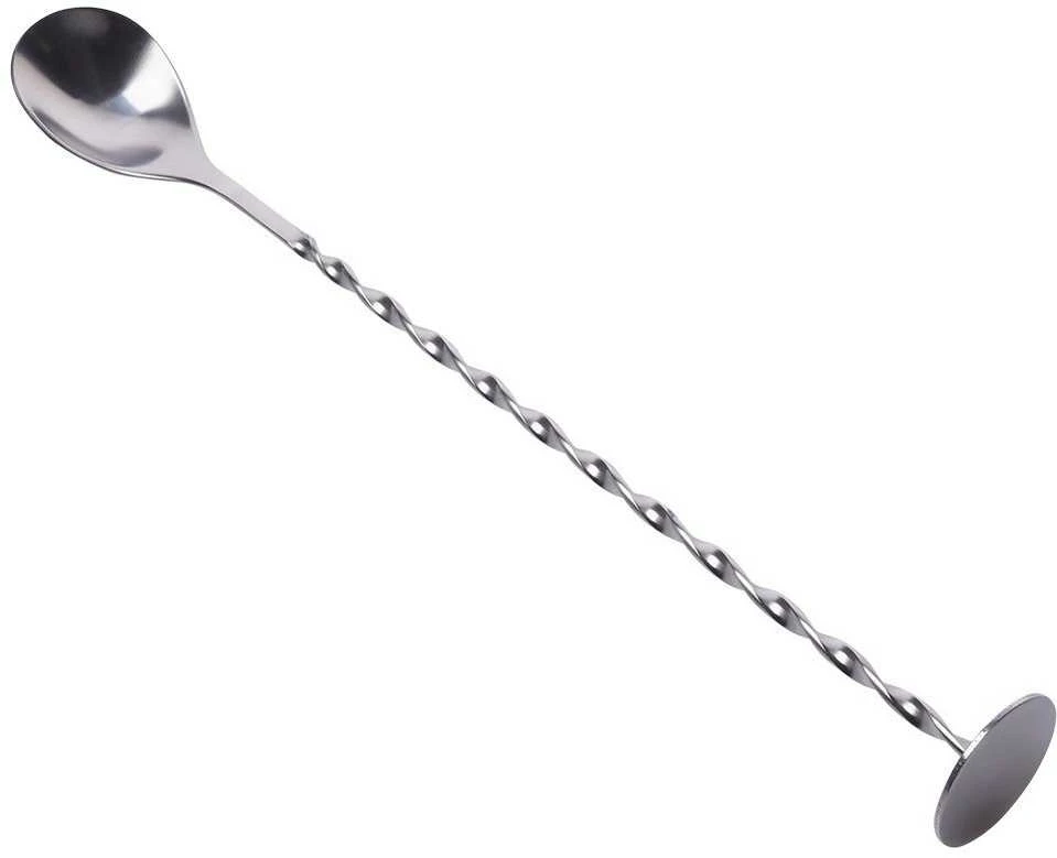 Barmeno šaukštas gėrimams ir kokteiliams, plieno, 28 cm