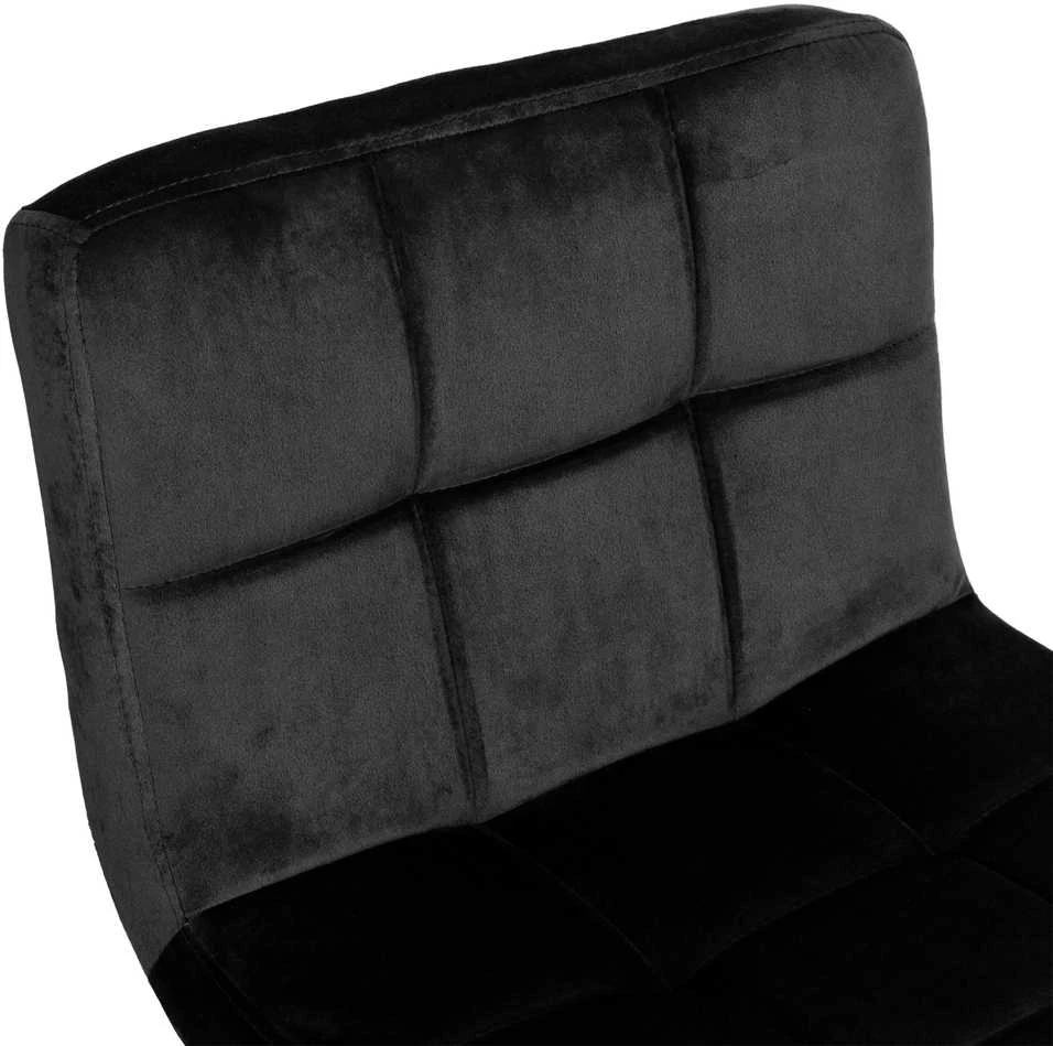 Baro kėdė Arako, chromuota, juoda Velvet