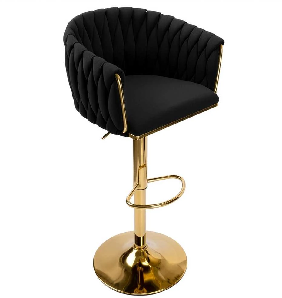 Baro kėdė Cofton Gold Juodas Velvet