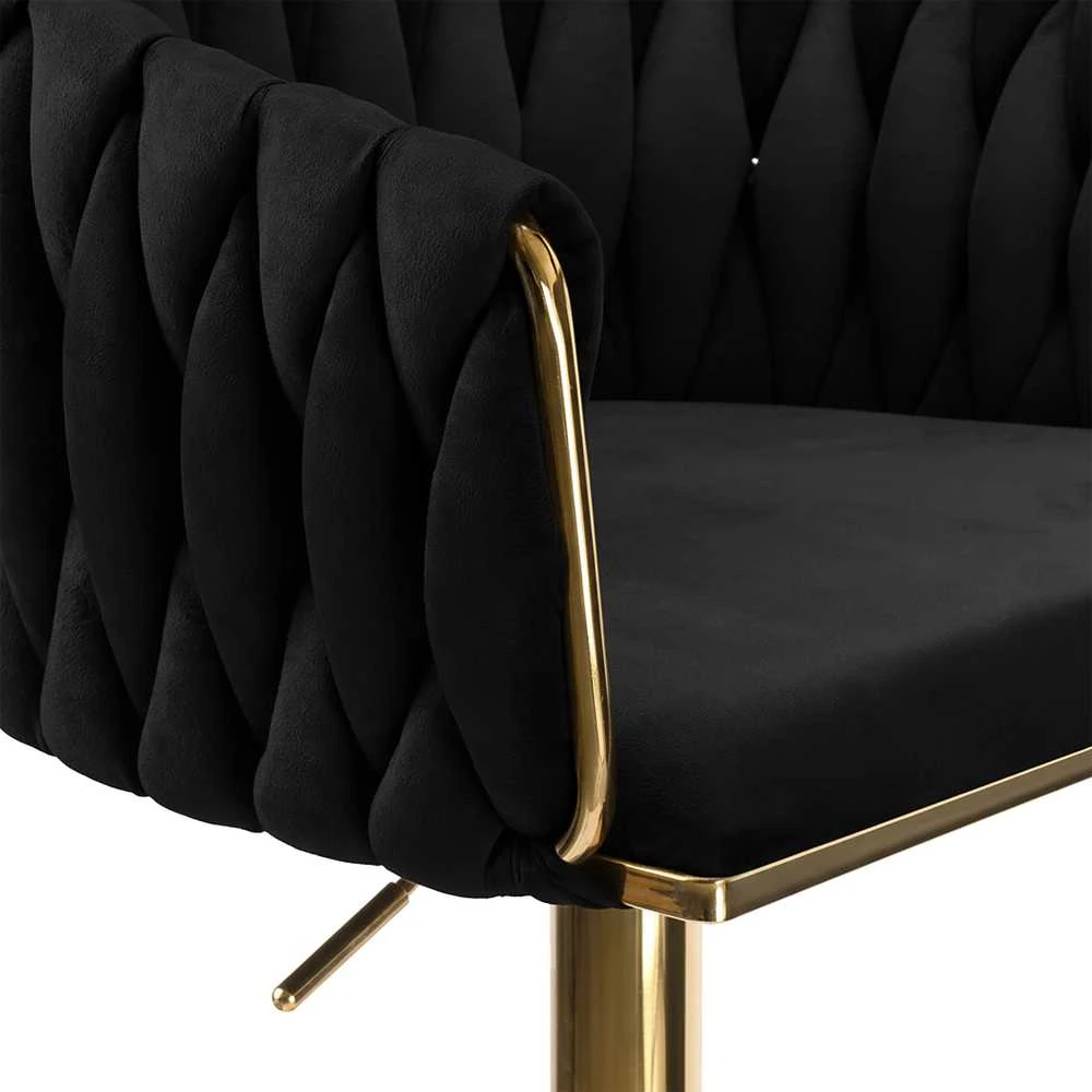 Baro kėdė Cofton Gold Juodas Velvet