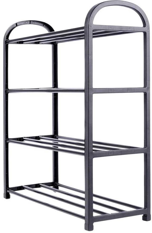 Batų lentyna metalinė juoda 4 lygių 49,5x18,5x56,5 cm