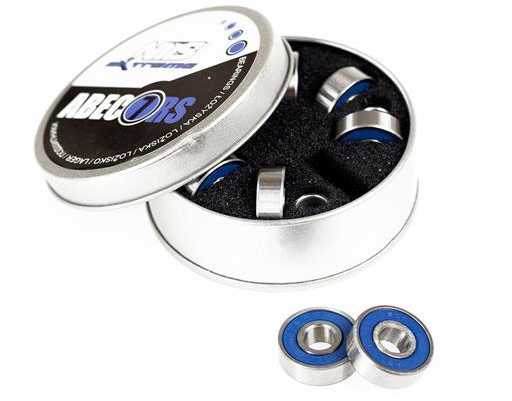 ABEC-7 RS Mėlynas CARBON GUOLIAI (8 vnt.) PAKUOTĖ. METAL NILS EXTREME