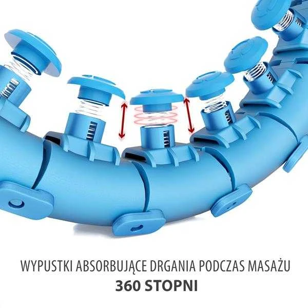 HHW01 Mėlynas HULA HOOP SU RIEŠUTAIS IR HMS SVORIU