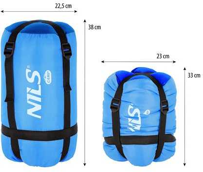 Blue NC2007 Mėlynas SLEEPING BAG JUNIOR NILS STOVYKLA