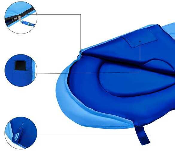 Blue NC2007 Mėlynas SLEEPING BAG JUNIOR NILS STOVYKLA