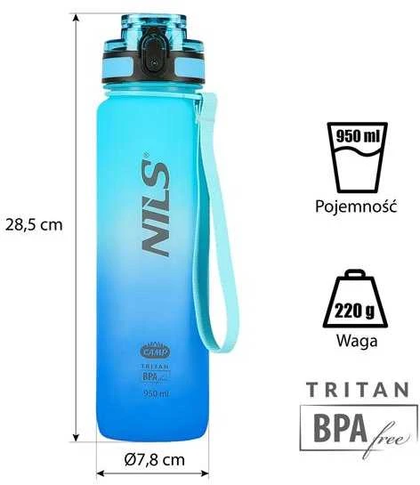 Blue NCD04 Mėlynas TRITAN BUTELIŲ NILS STOVYKLĖ