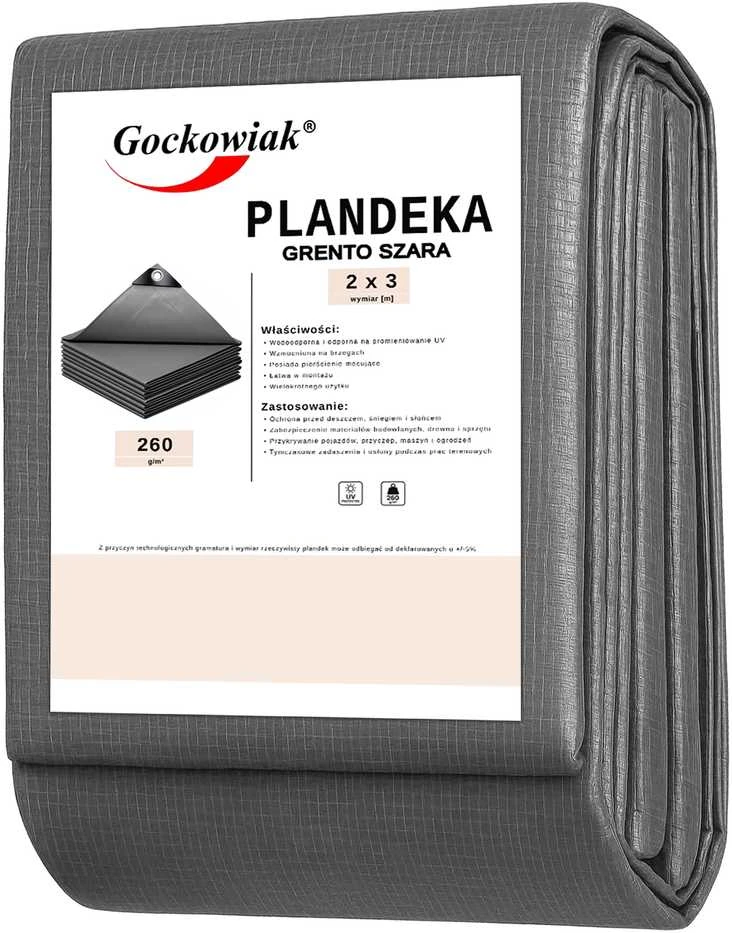 Brezentas 2x3m pilkas GRENTO 260GSM
