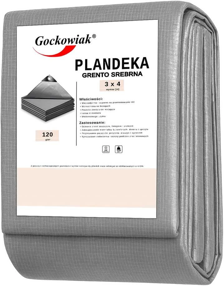 Brezentas 3x4m sidabrinis GRENTO 120GSM