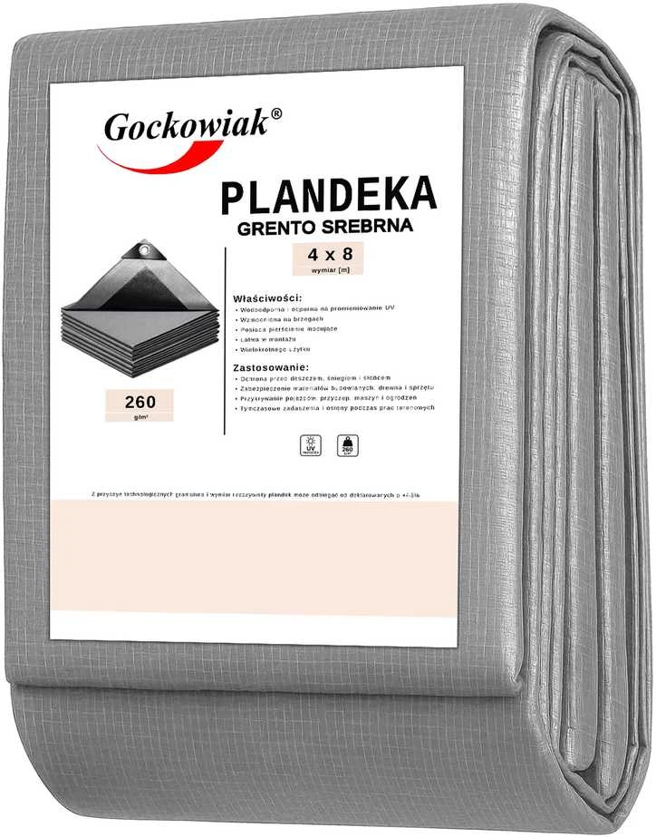 Brezentas 4x8m sidabrinis GRENTO 260GSM
