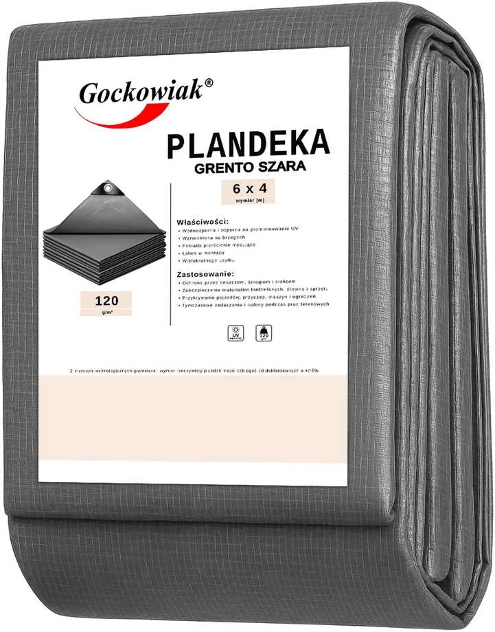 Brezentas 6x4m pilkas GRENTO 120 GSM