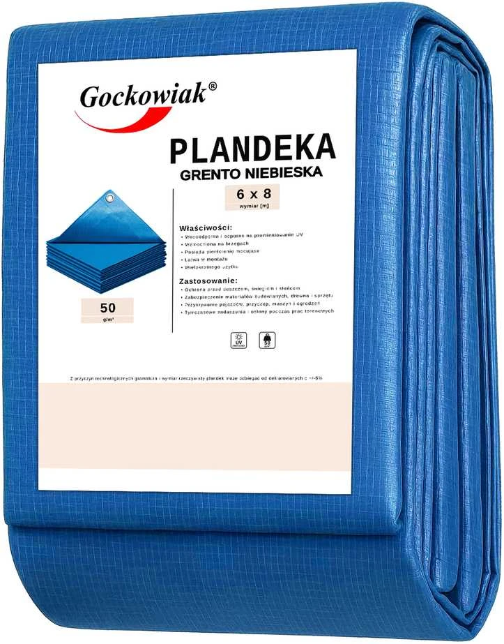 Brezentas 6x8m mėlynas GRENTO 50GSM