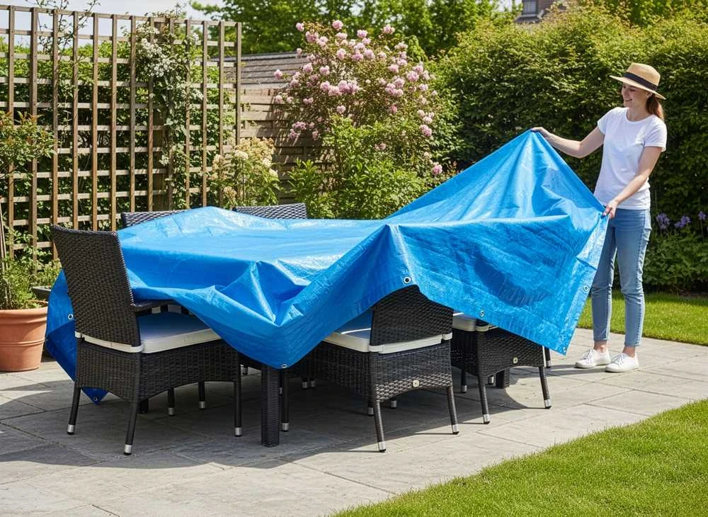 Brezentas 6x8m mėlynas GRENTO 50GSM