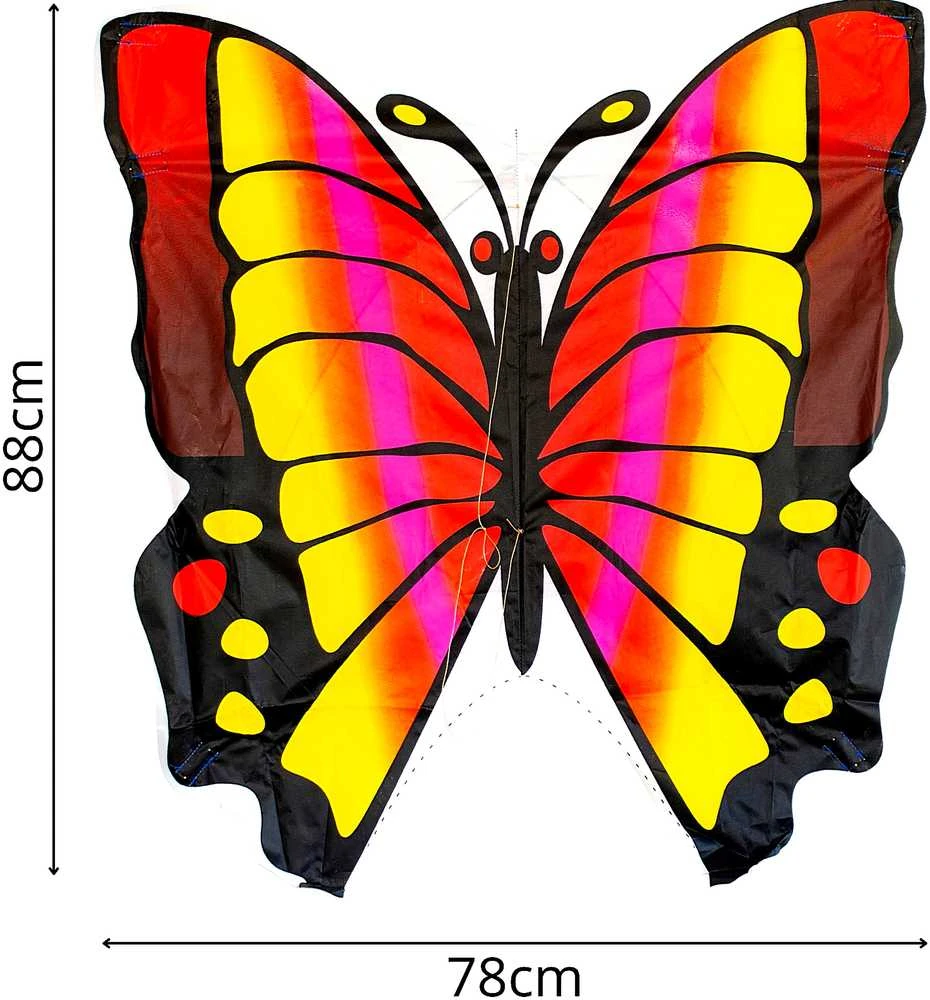 BUTTERFLY KITE 88x78CM Rožinis Geltonas ENERO