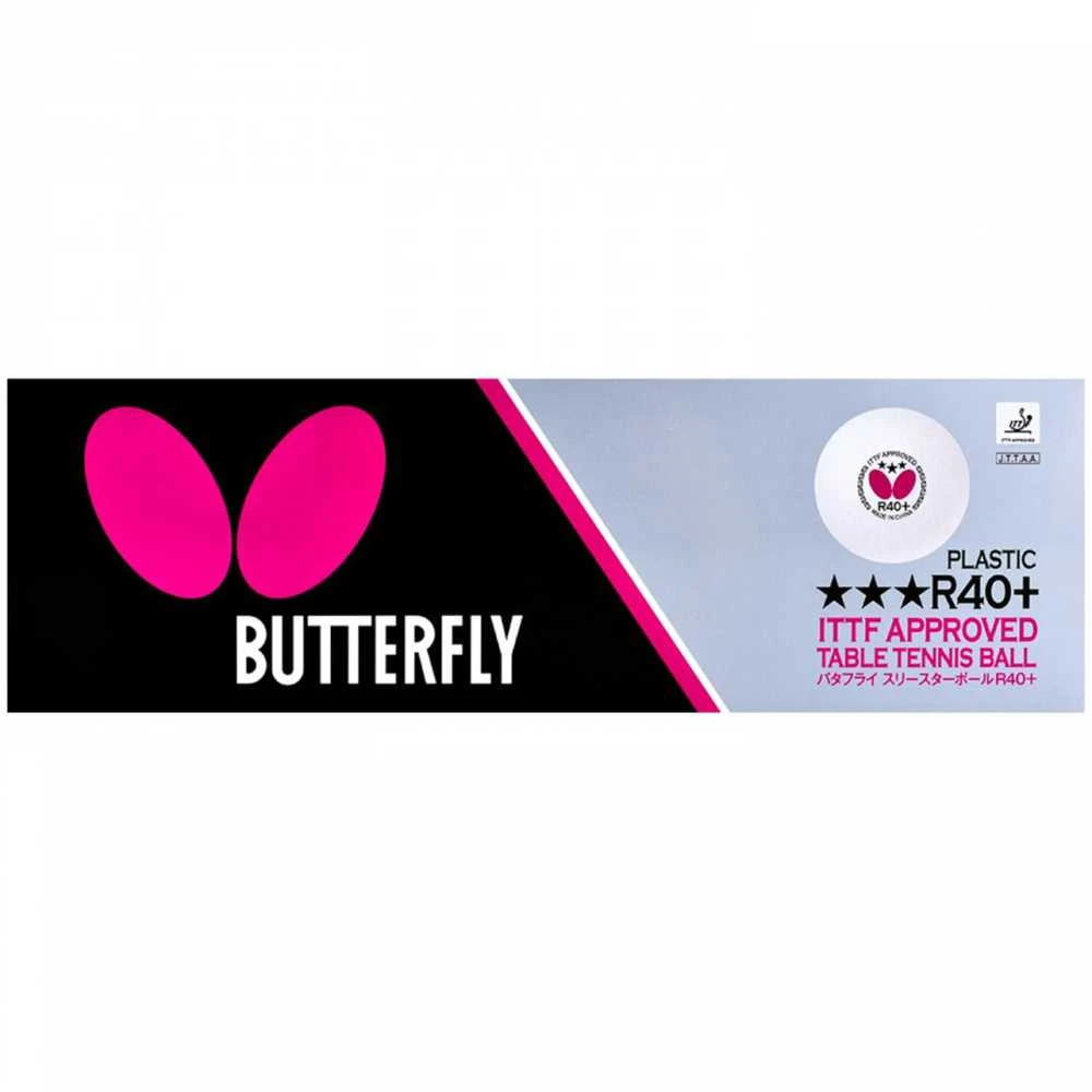 BUTTERFLY *** Stalo teniso kamuoliukai balti - 12 vnt.