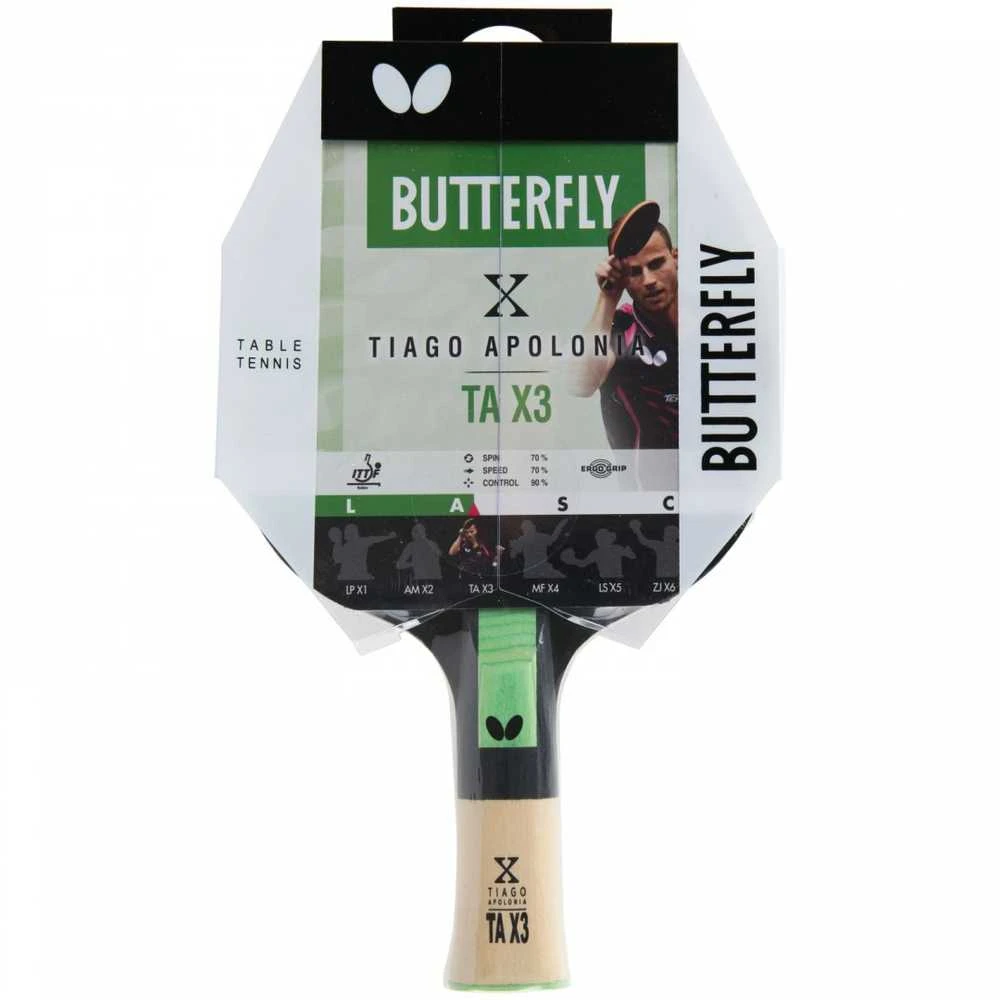 BUTTERFLY Tiago Apolonia X3 stalo teniso raketė
