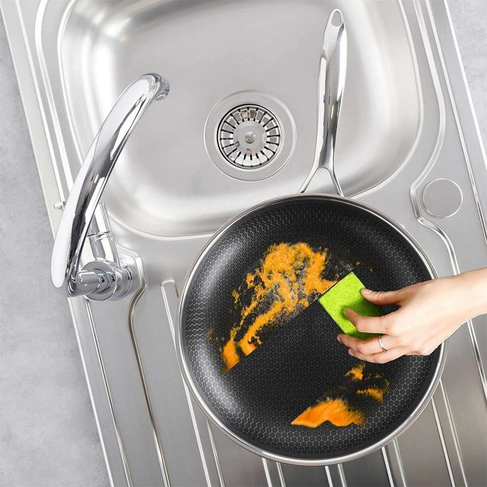 COOKCELL HYBRYD aukščiausios kokybės nelipni plieninė keptuvė 28 cm