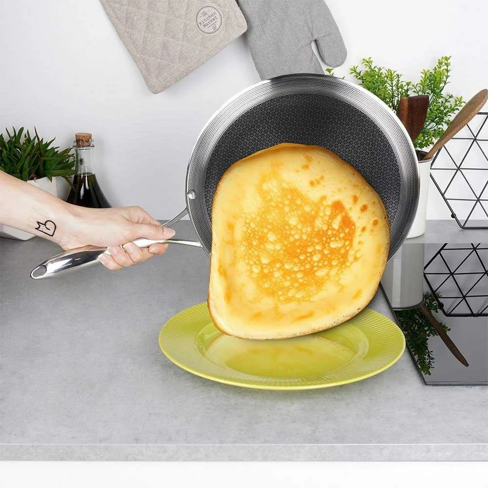 COOKCELL HYBRYD aukščiausios kokybės nelipni plieninė blynų keptuvė, 29 cm